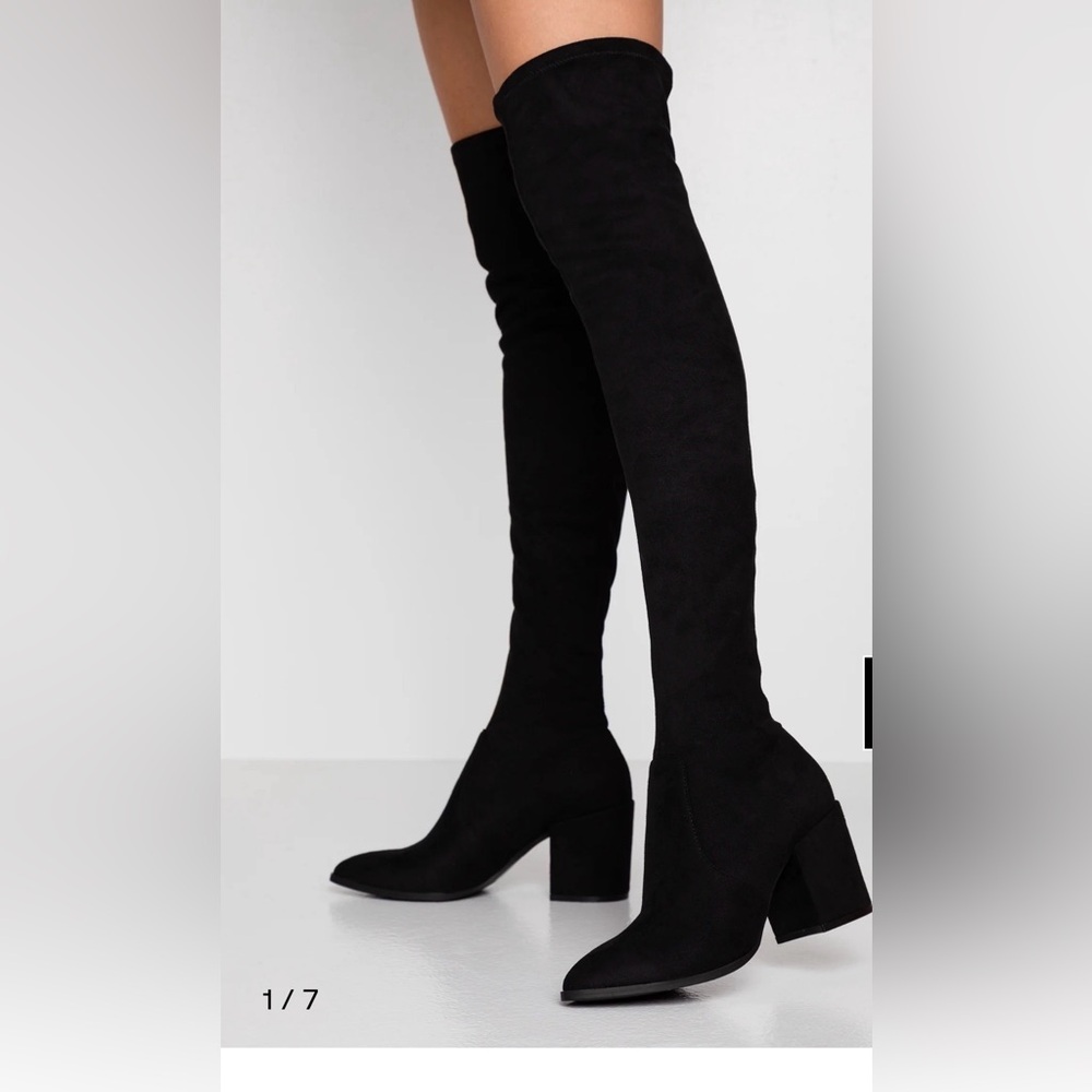 Steve Madden Black Over the Knee Boots